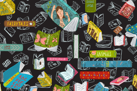 Education and hobby reading books design. Vector illustration.の写真素材