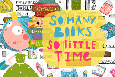 Books Quote and Fairy Tale Princess Designの写真素材