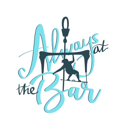Sport design for kitesurfers. Calligraphy lettering at the Bar.のイラスト素材