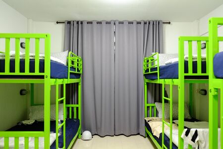 bunkbed in hostelの写真素材