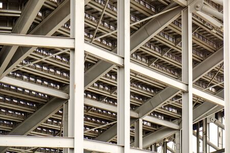 steel structure of football arenaの写真素材