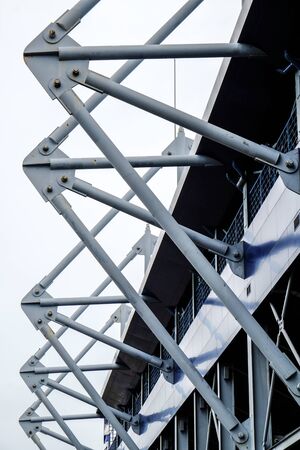 steel structure of football arenaの写真素材