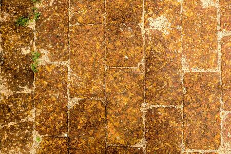 ancient floor of khmer templeの写真素材