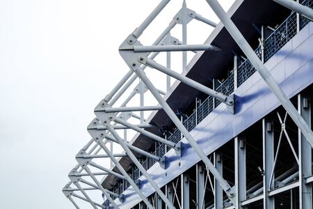 steel structure of football arenaの写真素材
