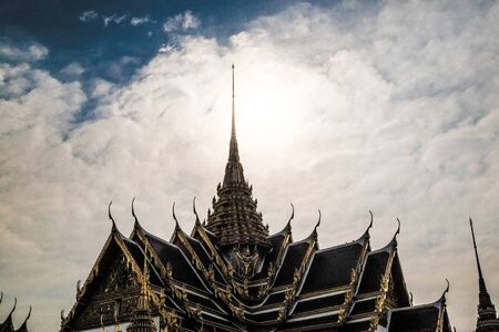 thai temple of emarald buddha bangkok, Thailandの写真素材