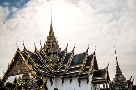 thai temple of emarald buddha bangkok, Thailandの写真素材