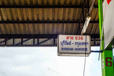 Thailand Bus Station Signageのeditorial素材