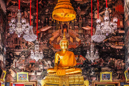 Golden Buddha in the temple Thailandのeditorial素材