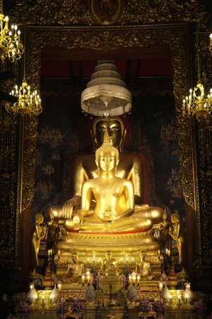 Golden Buddha in the temple Thailandのeditorial素材
