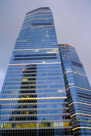 skyscrapers building with cloudy skyの写真素材