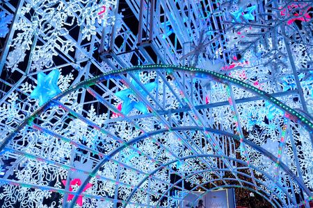 led lighting decoration in the lighting festivalの写真素材