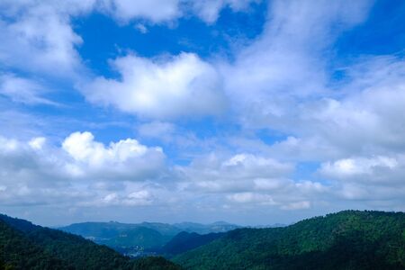 mountainscape with clear blue sky backgroundの写真素材