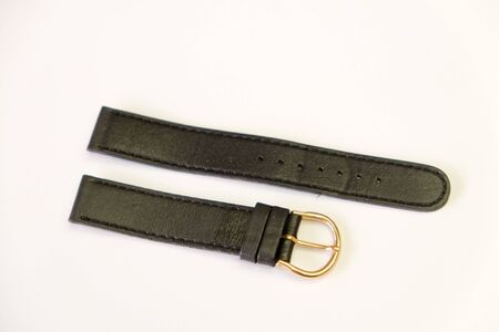 leather watch strap object isolate on the white backgroundの写真素材