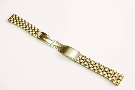metal watch strap object isolate on the white backgroundの写真素材