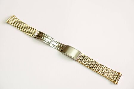 metal watch strap object isolate on the white backgroundの写真素材