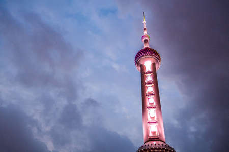 Shanghai Oriental Pearl Tower, Pudong New Area, Shanghaiのeditorial素材