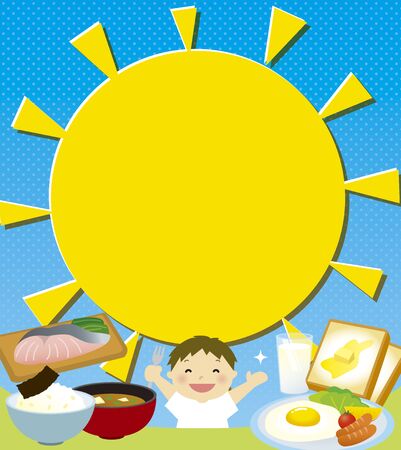 Delicious breakfastのイラスト素材