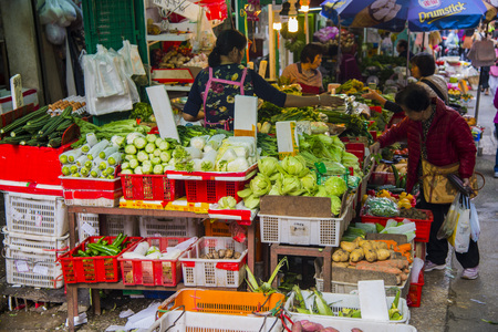 Hong Kong's traditional bazaarのeditorial素材