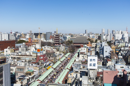 Sensoji Temple Overlookingのeditorial素材