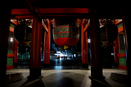 Sensoji Temple night viewのeditorial素材
