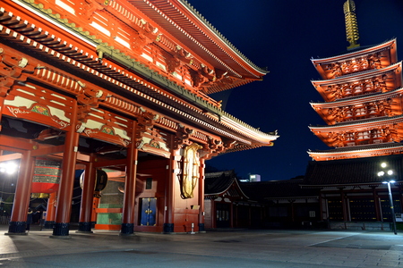 Sensoji Temple night viewのeditorial素材