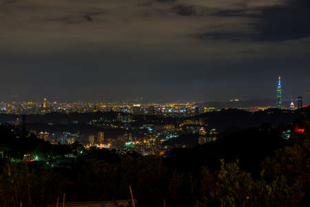 Beautiful Maokong sky night viewの写真素材