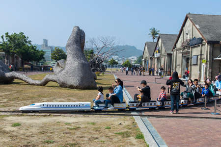 Hamasen Museum of Taiwan Railway ,TAIWAN Kaohsiung -January20 ,2018: Many tourists visit Hamasen Museum of Taiwan Railwayのeditorial素材