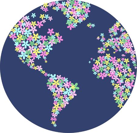 flower planetのイラスト素材