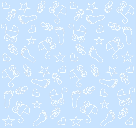 seamless baby  boy patternのイラスト素材