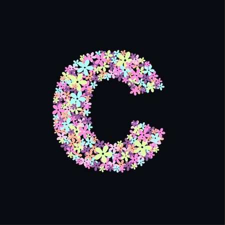 alphabet letter Cのイラスト素材