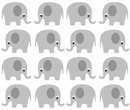 seamless elephant patternのイラスト素材