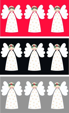 christmas angelsのイラスト素材