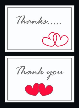 thank you cardのイラスト素材