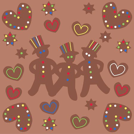 gingerbreadのイラスト素材