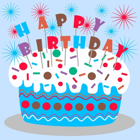 happy birthdayのイラスト素材