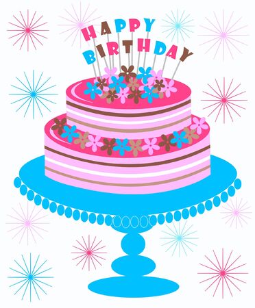 happy birthdayのイラスト素材
