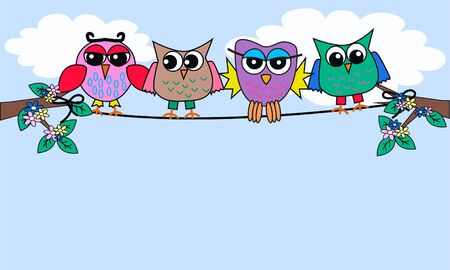 owlsのイラスト素材