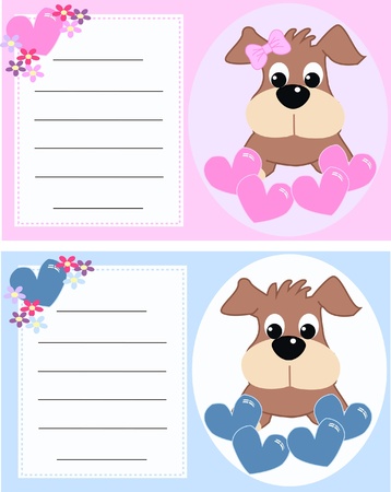 baby announcement cardのイラスト素材