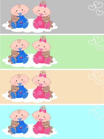 newborn babiesのイラスト素材