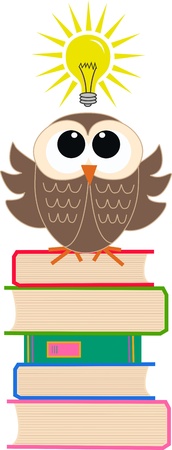 a smart owlのイラスト素材