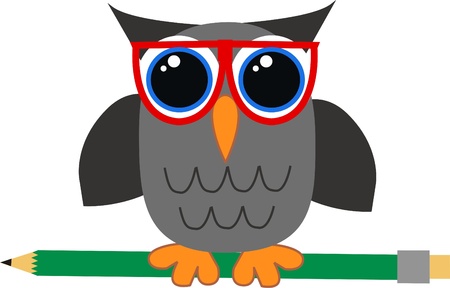 a wise owlのイラスト素材
