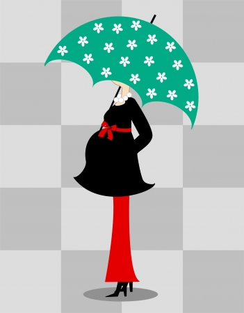 pregnancy baby showerのイラスト素材