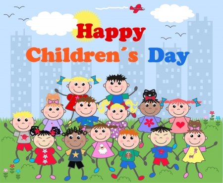 happy children´s dayのイラスト素材