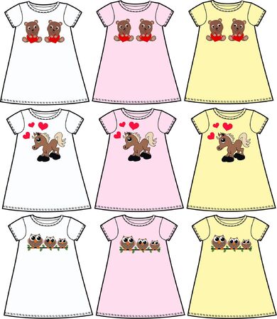 pattern for childrens wear fashionのイラスト素材