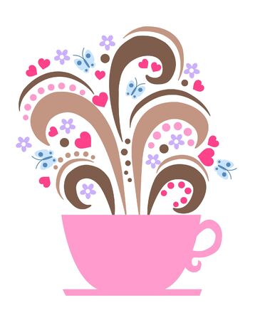 coffe break logo logotype header signのイラスト素材