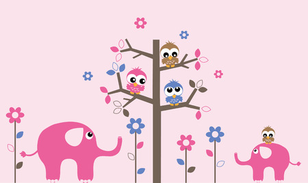 wall decoration or header bannerのイラスト素材