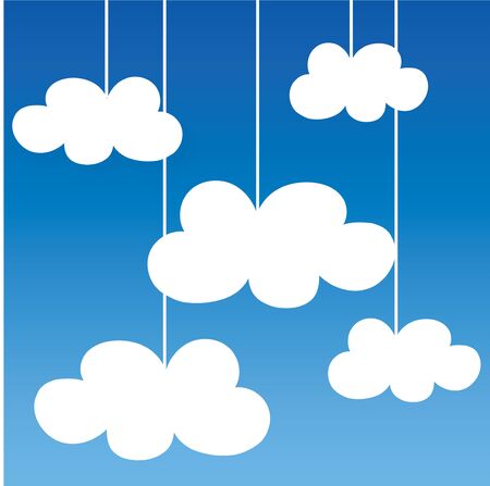 Digital cloud storageのイラスト素材
