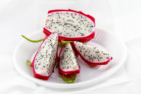 Dragon fruit red and cutの写真素材