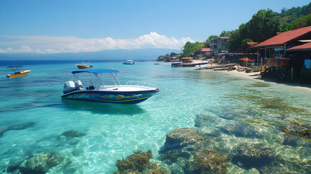 Tropical beach on Koh Lipe in Satun, Thailandの素材