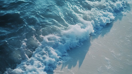 Sea wave in the ocean. Sea foam close-up. Nature backgroundの素材